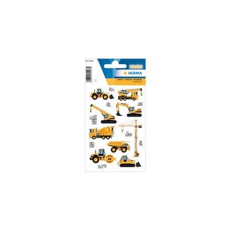 Herma sticker magic "baustellen fahrzeuge", transpuffy