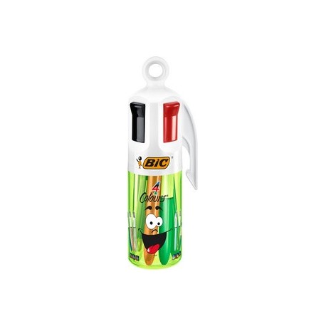 Bic stylo à bille rétractable collection 4 colours, pot de 6