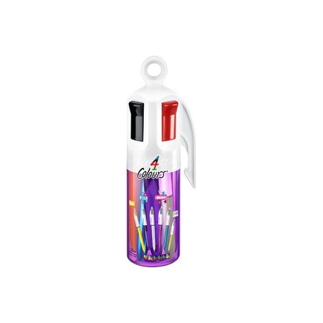 Bic stylo à bille rétractable collection 4 colours, pot de 6
