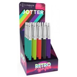 Parker stylo à bille jotter retro wave, présentoir de 20