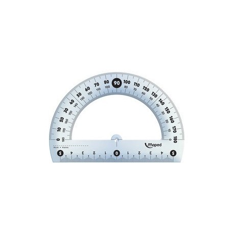 Maped rapporteur 180 degrés, 120 mm, en plastique