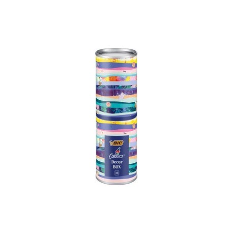Bic stylo à bille 4 colours, boîte métallique de 8