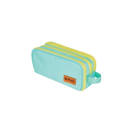 Herlitz trousse à deux compartiments université, bleu/orange