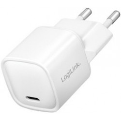 Logilink adaptateur de prise usb, 1x usb-c pd, 20 w, blanc