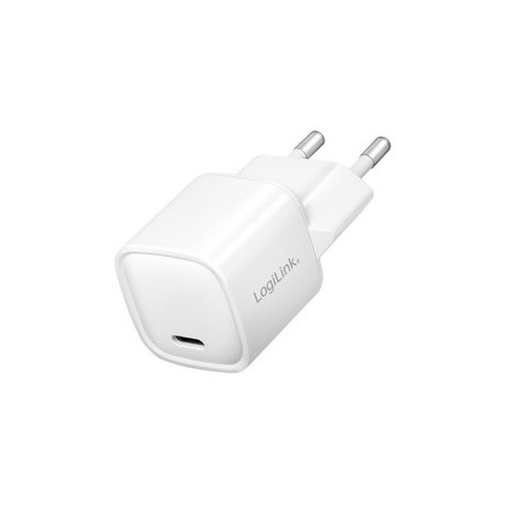 Logilink adaptateur de prise usb, 1x usb-c pd, 20 w, blanc