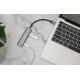 Digitus hub usb-c, 4 ports, 2x usb a + 2x usb-c, gris foncé