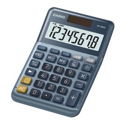 Casio calculatrice de bureau ms-88em, 8 chiffres, argent