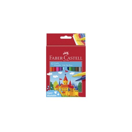 Faber-castell feutre castle, étui carton de 12 pièces