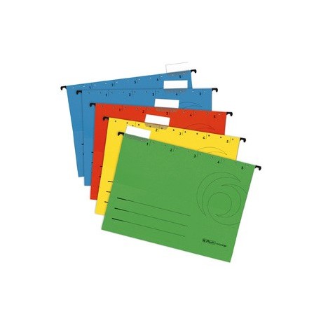 Herlitz dossiers suspendus unireg easyorga, a4, ouvert coté (LOT DE 5)