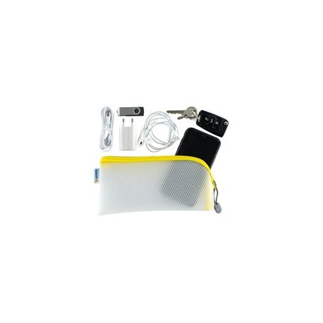 Herma pochette à fermeture éclair "mesh bags", a4, jaune