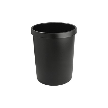 Helit grande corbeille à papier, 45 litres, pe, noir