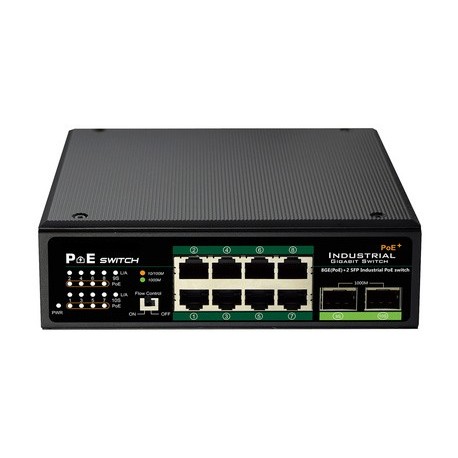 Digitus commutateur industriel gigabit poe+, 8 ports