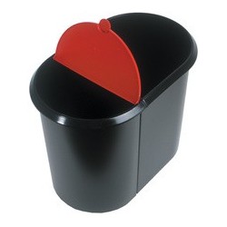 Helit couvercle pour corbeille à papier système duo h61039,