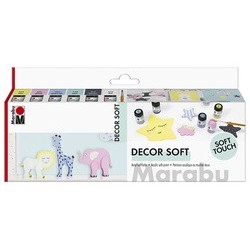 Marabu peinture acrylique soft decor soft, kit de démarrage