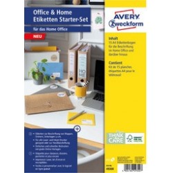 Avery zweckform etiquettes pack de démarrage office & home"