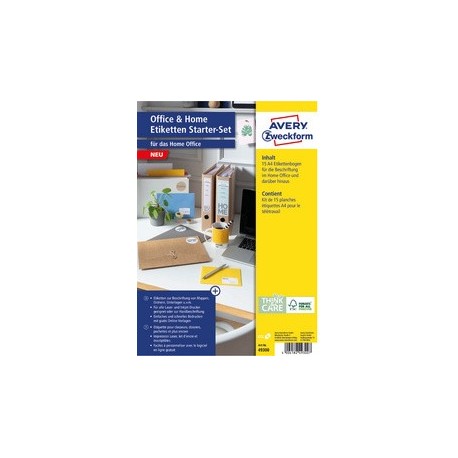 Avery zweckform etiquettes pack de démarrage office & home"