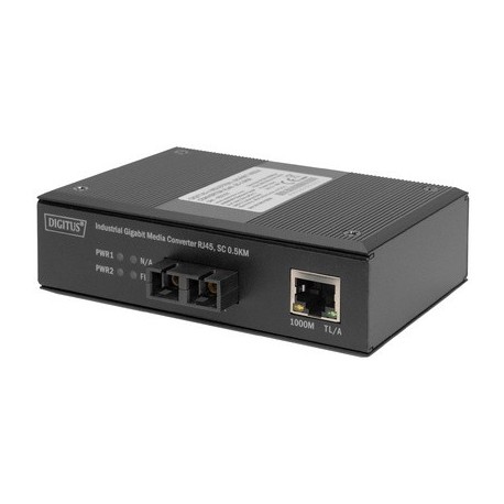 Digitus convertisseur de média gigabit industriel, rj45