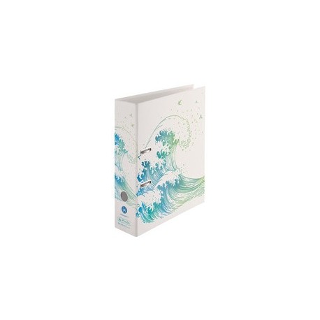 Herlitz classeur à levier à motif max.file greenline vague