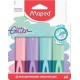 Maped surligneur fluo'peps glitter pastel, étui carton de 4
