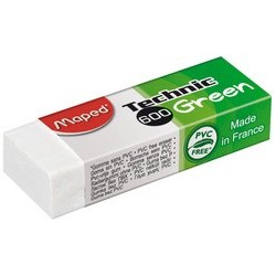 Maped gomme en plastique technic  600 green, blanc