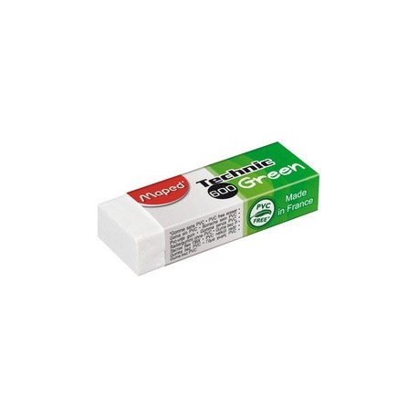 Maped gomme en plastique technic  600 green, blanc