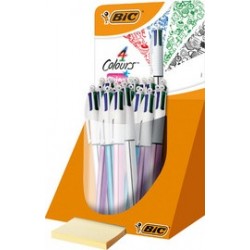 Bic stylo à bille rétractable 4colours shine présentoir