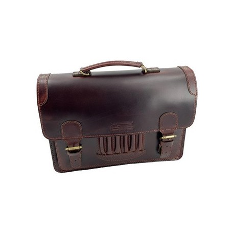 Mika serviette porte-documents reed, cuir, marron foncé mat