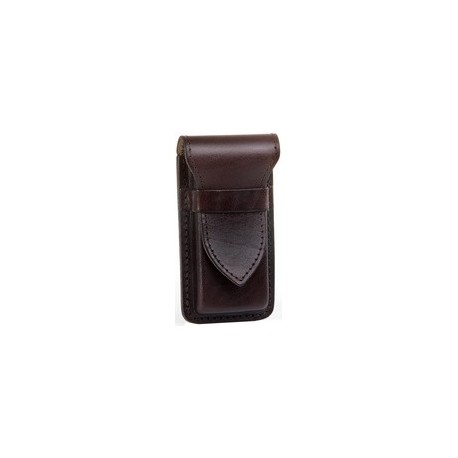 Mika etui à stylos pour 4 stylos, cuir, marron
