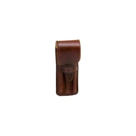 Mika etui à stylos pour 3 stylos, cuir, marron