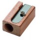 M+r taille-crayon, en bois, forme de bloc