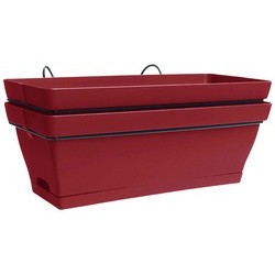 Poétic set jardinière/soucoupe/support romeo, rouge cerise