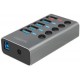 Logilink hub usb 3.2 gen1, 4 ports + 1 port de charge rapide