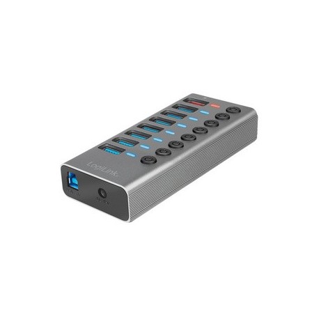 Logilink hub usb 3.2 gen1, 7 ports + 1 port de charge rapide
