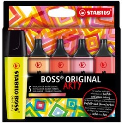 Stabilo surligneur boss original, étui carton arty de 10