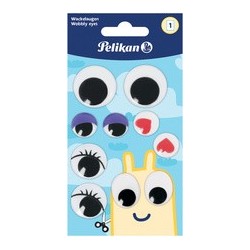 Pelikan sticker oeil mobile, 1 planche de 10 pièces