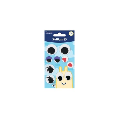 Pelikan sticker oeil mobile, 3 planches de 32 pièces
