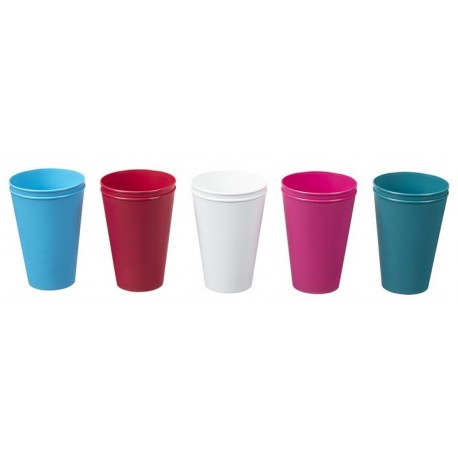 Plast team gobelet "hawaii cup", 0,4 litre, assorti (LOT DE 10)