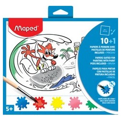 Maped papier à peindre all-in-one, 200 x 200 mm, 10 feuilles