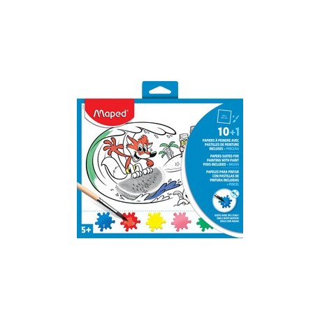 Maped papier à peindre all-in-one, 200 x 200 mm, 10 feuilles