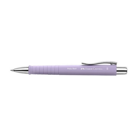 Faber-castell stylo-bille rétractable poly ball xb, lilas