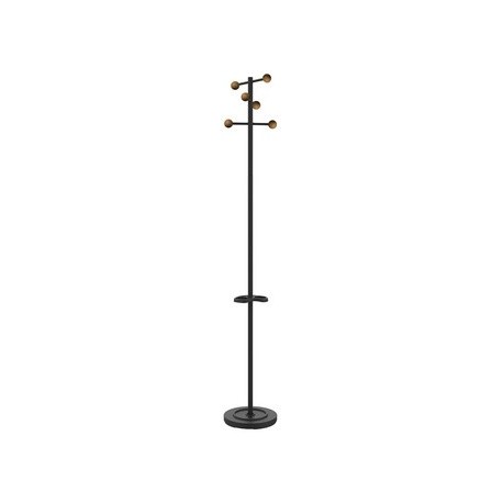 Unilux portemanteau welcome wood, 6 crochets, noir