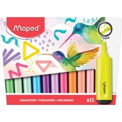 Maped surligneur fluo'peps classic, boîte carton de 12