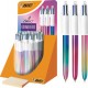 Bic stylo à bille rétractable 4 colours gradient, présentoir