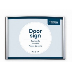 Europel plaque de porte, 150 x 300 mm, argent