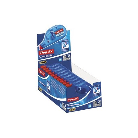 Tipp-ex roller correcteur pocket mouse, 4,2 mm x 10 m (LOT DE 10)