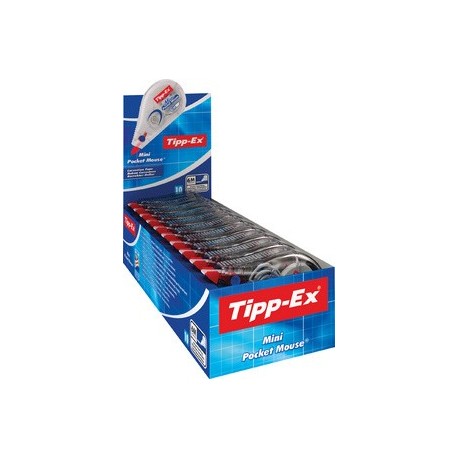 Tipp-ex roller correcteur mini pocket mouse, 5 mm x 6 m (LOT DE 10)