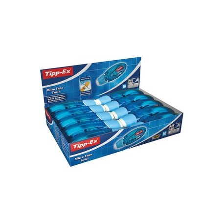 Tipp-ex ruban correcteur "micro tape twist", présentoir (LOT DE 10)