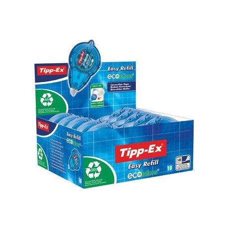 Tipp-ex roller correcteur "ecolutions easy refill" (LOT DE 10)