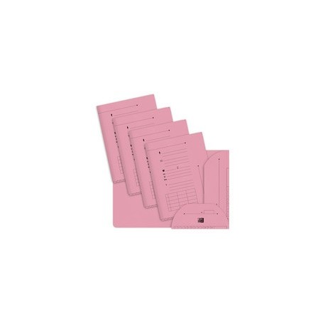 Oxford chemise sous-dossier pastel, 2 rabats, a4, rose
