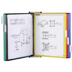 Tarifold kit mural magnétique, a4, équipé, gris clair